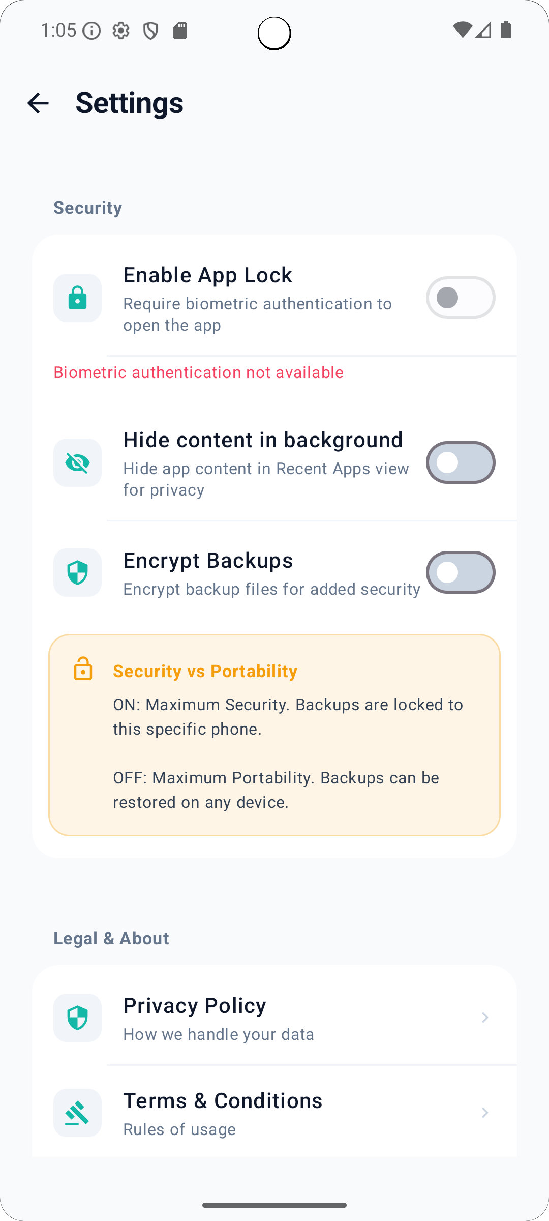 Secure Biometric App Lock Screen
