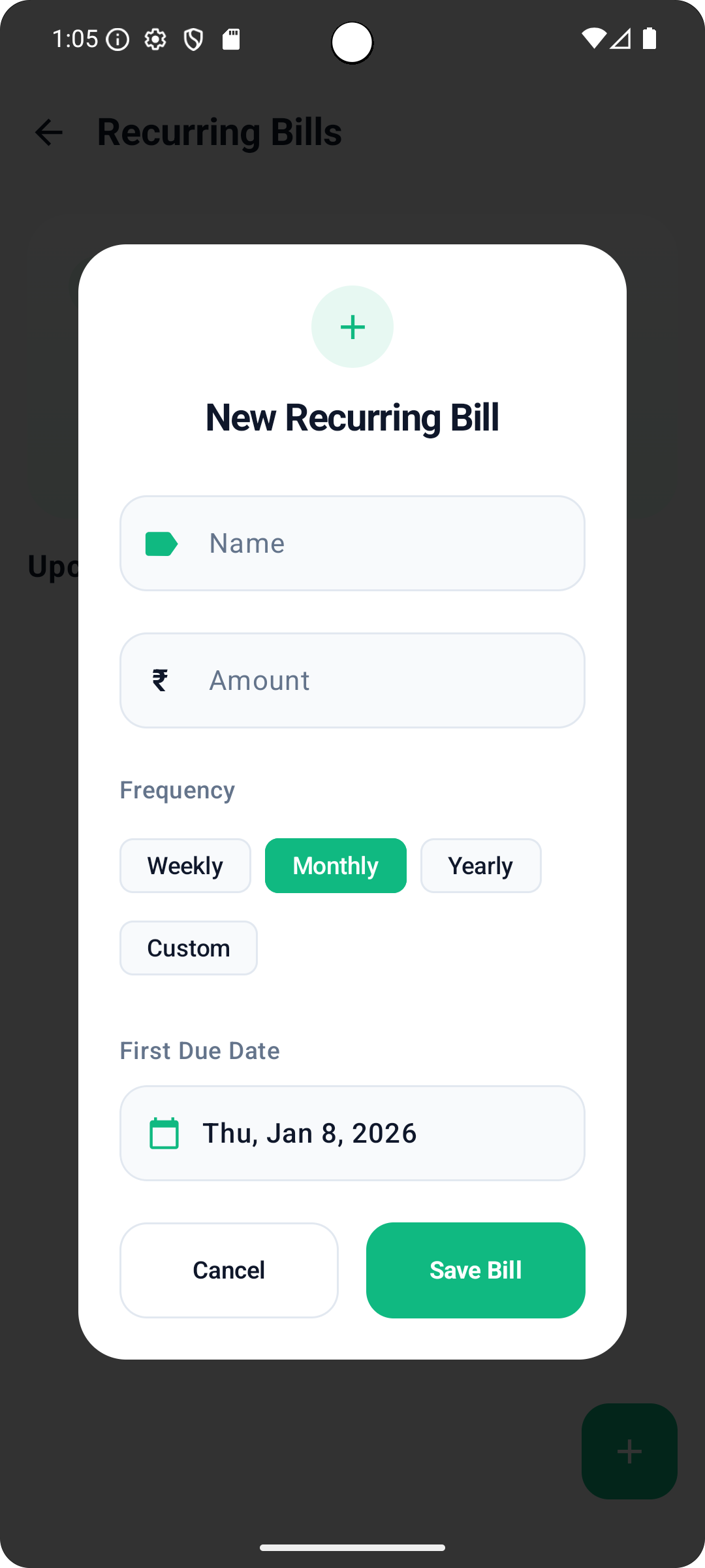 Recurring Bill Reminder Tracker